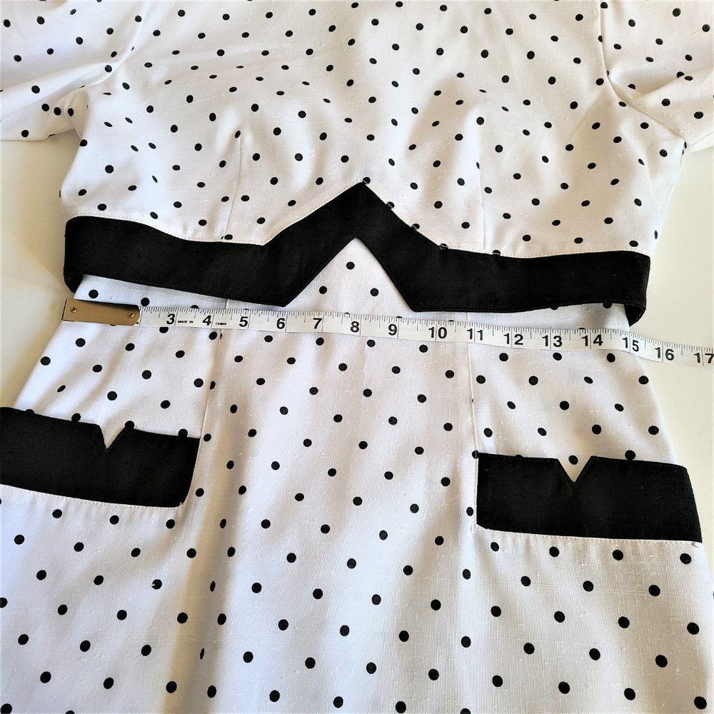 J. R Petite by Joseph Ribkoff 80s Polka Dot Dress - Picture 12 of 15